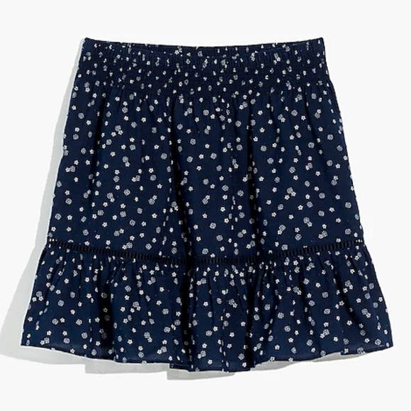 Madewell Smock Waist Ruffle Mini Skirt - Picture 3 of 5